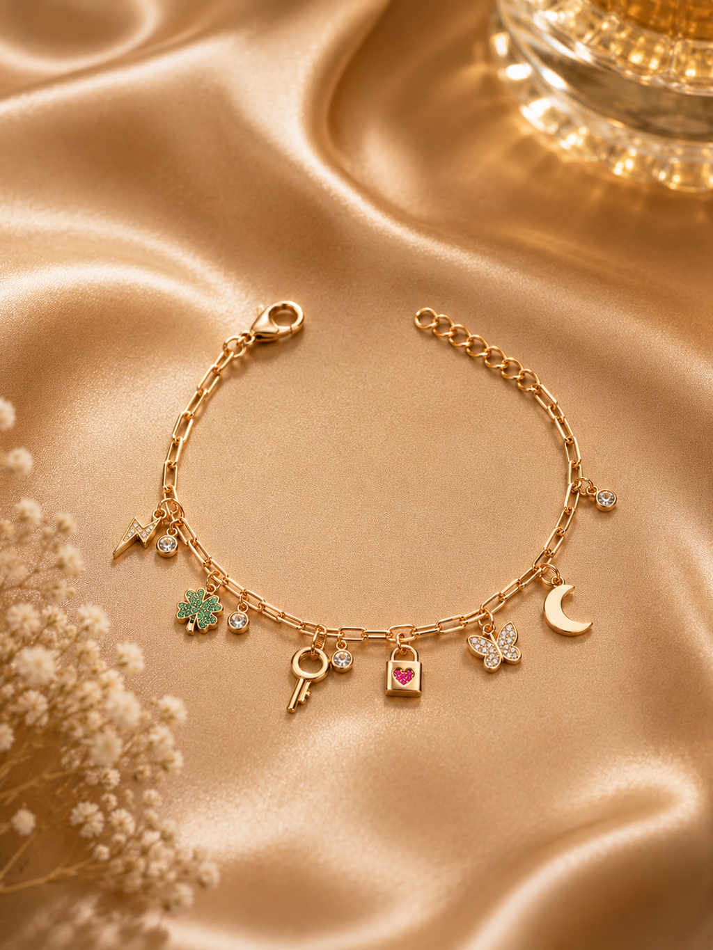Rose gold Lucky charm bracelet
