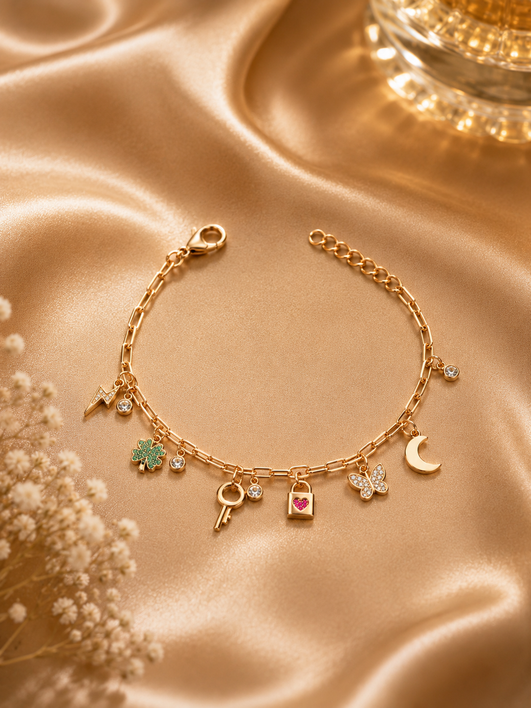Rose gold Lucky charm bracelet