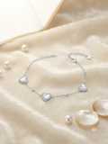 Open heart charm bracelet