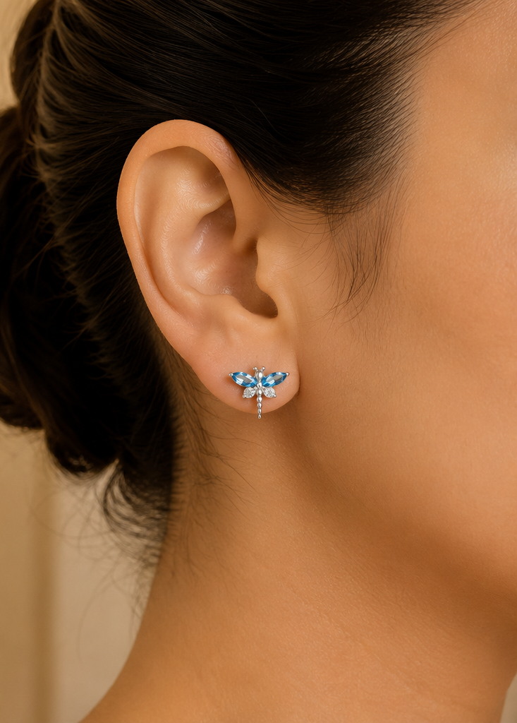 Dragonfly stud earrings for women