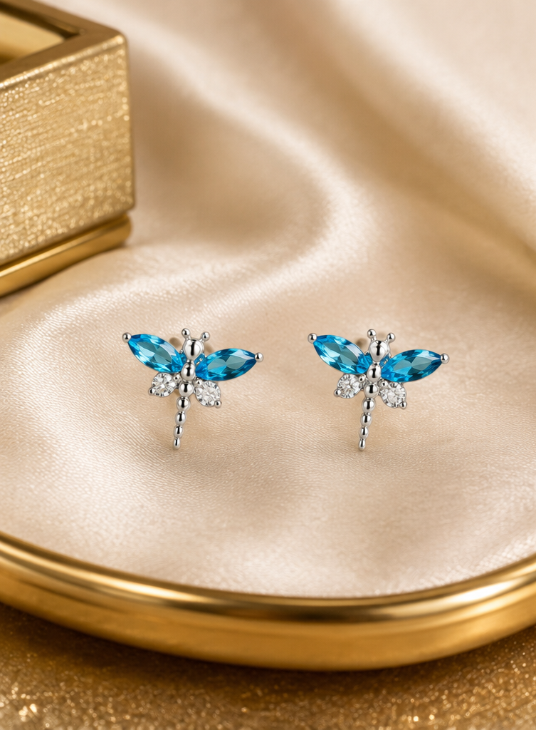 Dragonfly stud earrings for women