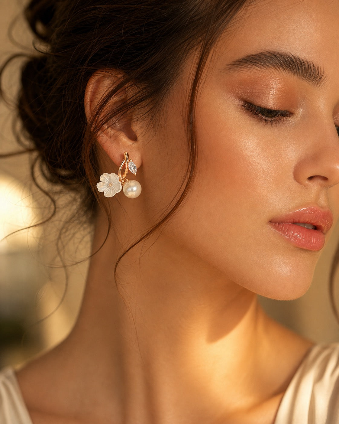 Pearl drop earrings