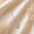 Mother of Pearl and crystal butterfly pendant