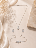 Radiant geometric crystal Jewelry set