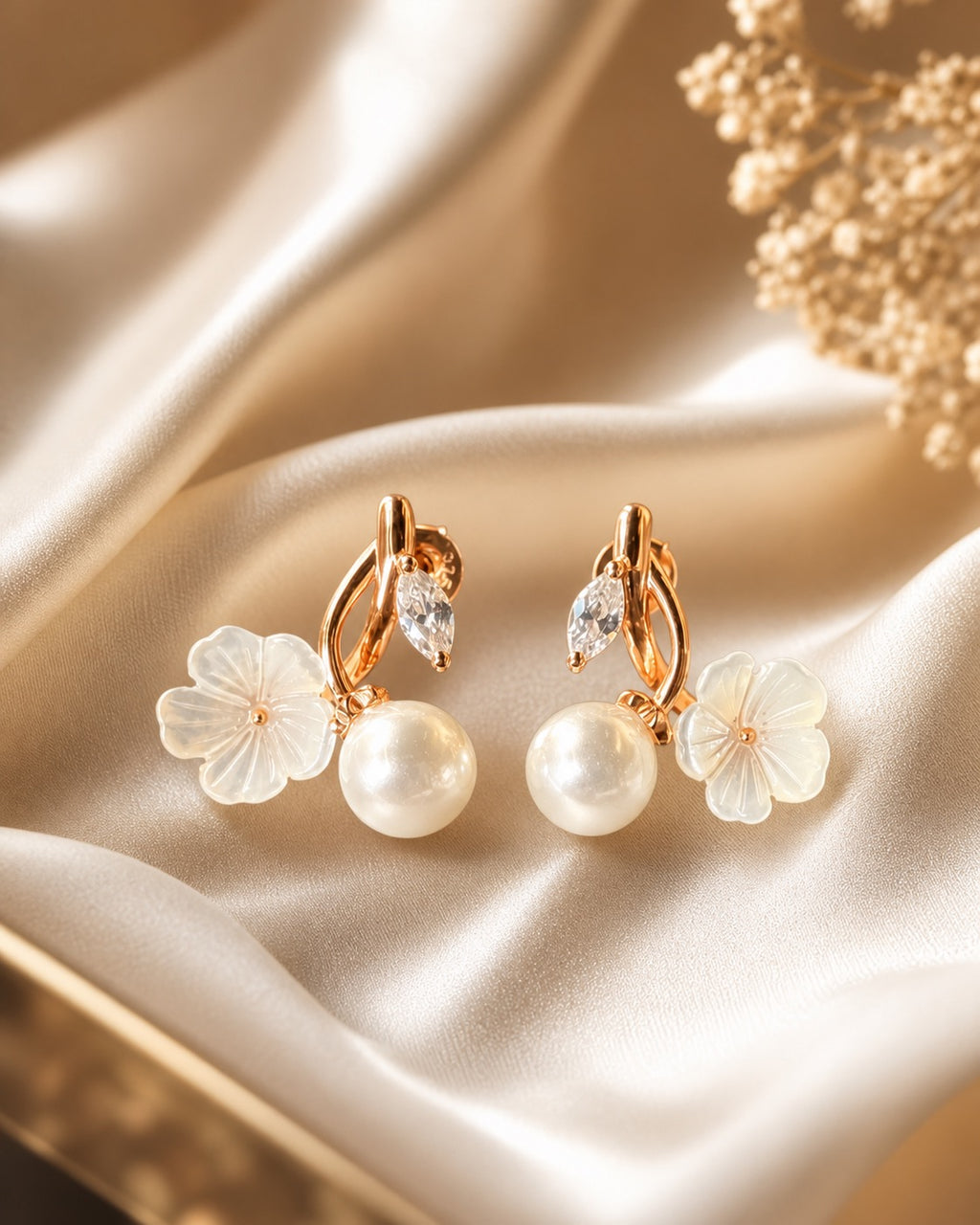 Pearl drop earrings