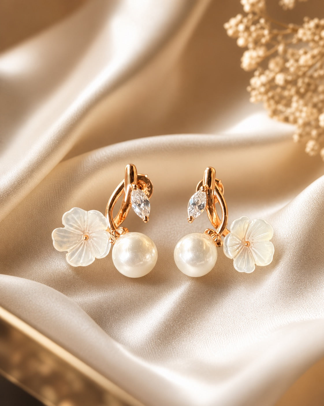 Pearl drop earrings