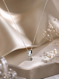 Teardrop cubic zirconia pendant necklace