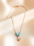 Rose gold butterfly necklace
