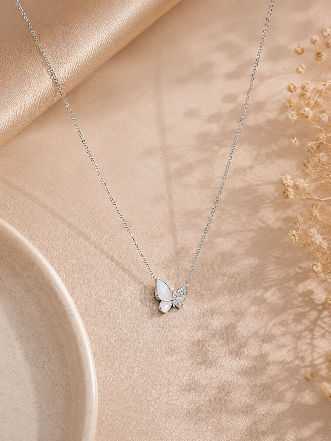 Butterfly pendant necklace